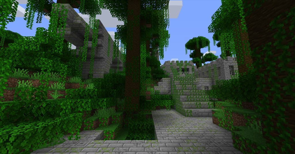 Jungle Fortess seen from ground level